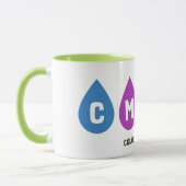 Farbige CMYK-Tintenpatronen-Tasse Tasse (Links)