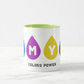 Farbige CMYK-Tintenpatronen-Tasse Tasse (Zentrum)