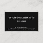 Farbige Cocktail-Visitenkarte Visitenkarte (Rückseite)