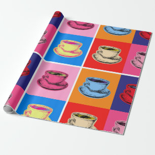Farbige Coffee-Cup-Tasse Geschenkpapier