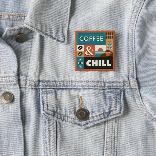Farbige Coffee Quotes Button (Beispiel)