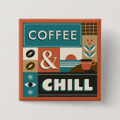 Farbige Coffee Quotes Button (Vorderseite)