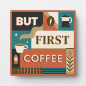 Farbige Coffee Quotes Fotoplatte (Vorderseite)