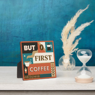 Farbige Coffee Quotes Fotoplatte