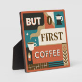 Farbige Coffee Quotes Fotoplatte (Vorderseite)