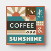 Farbige Coffee Quotes Fotoplatte (Vorderseite)