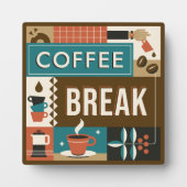 Farbige Coffee Quotes Fotoplatte (Vorderseite)