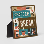Farbige Coffee Quotes Fotoplatte (Vorderseite)