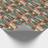Farbige Coffee Quotes Geschenkpapier (Ecke)