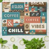 Farbige Coffee Quotes Geschirrtuch (Gefaltet)