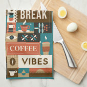 Farbige Coffee Quotes Geschirrtuch (Viertel Falte)