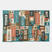 Farbige Coffee Quotes Geschirrtuch (Horizontal)