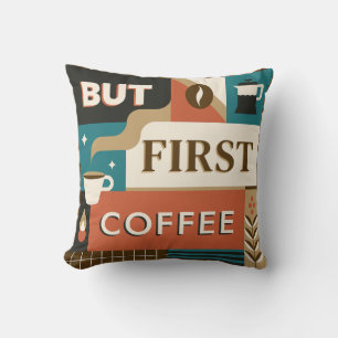 Farbige Coffee Quotes Kissen
