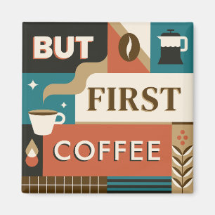 Farbige Coffee Quotes Magnet