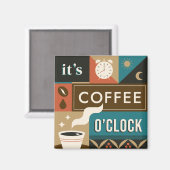 Farbige Coffee Quotes Magnet (Vorderseite/Rückseite)