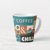 Farbige Coffee Quotes Milchtasse (Rechte Ecke)