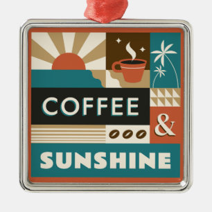 Farbige Coffee Quotes Ornament Aus Metall