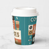 Farbige Coffee Quotes Pappbecher (Rechts)