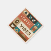 Farbige Coffee Quotes Serviette (Ecke)
