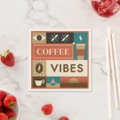 Farbige Coffee Quotes Serviette (Beispiel)