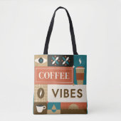Farbige Coffee Quotes Tasche (Vorderseite)