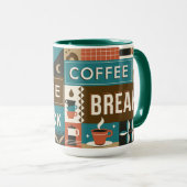 Farbige Coffee Quotes Tasse (VorderseiteRechts)