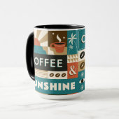 Farbige Coffee Quotes Tasse (Vorderseite Links)