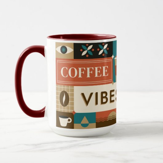 Farbige Coffee Quotes Tasse (Links)