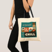 Farbige Coffee Quotes Tragetasche (Vorderseite (Produkt))