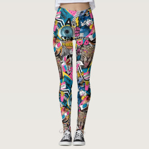 Farbige Collage Leggings
