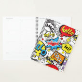 Farbige Comic-Pop-Art-Sprechblasen-Muster Planer (Anzeige)