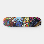 Farbige Comic Sketch Skateboard (Horizontal)