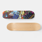 Farbige Comic Sketch Skateboard (Horizontal)
