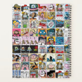 Farbige Comic-Zeichen-Muster Planer (Rückseite)