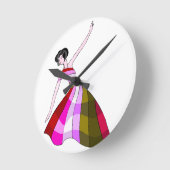 Farbige Comic-Zeichen Wall Clock Runde Wanduhr (Winkel)