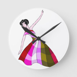 Farbige Comic-Zeichen Wall Clock Runde Wanduhr
