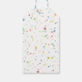 Farbige Confetti Whimsical Kalligraphy Balloons Geschenkanhänger (Rückseite)