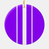 Farbige Coole Lila Streifen Keramik Ornament (Hinten)