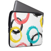 Farbige, coole, moderne, trendige Pinselstrichkrei Laptopschutzhülle (Vorne Rechts)