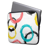 Farbige, coole, moderne, trendige Pinselstrichkrei Laptopschutzhülle (Vorderseite Links)