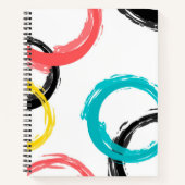 Farbige, coole, moderne, trendige Pinselstrichkrei Notizblock (Vorderseite)