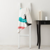 Farbige, coole, moderne, trendige Pinselstrichkrei Sherpadecke (Beispiel)