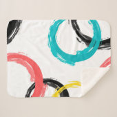 Farbige, coole, moderne, trendige Pinselstrichkrei Sherpadecke (Vorderseite (Horizontal))