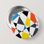 Farbige, coole, trendige, moderne geometrische For Button (Vorne & Hinten)