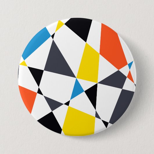Farbige, coole, trendige, moderne geometrische For Button (Vorderseite)