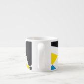 Farbige, coole, trendige, moderne geometrische For Espressotasse (Rückseite)