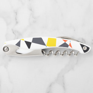 Farbige, coole, trendige, moderne geometrische For Kellnermesser