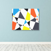 Farbige, coole, trendige, moderne geometrische For Leinwanddruck (Insitu (Holzboden))