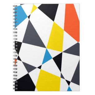 Farbige, coole, trendige, moderne geometrische For Notizblock