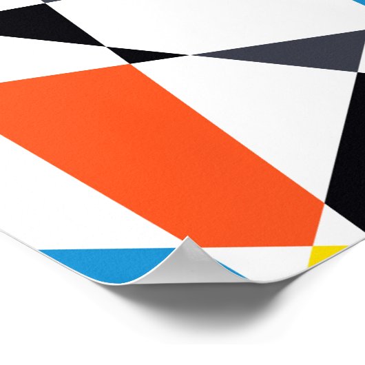 Farbige, coole, trendige, moderne geometrische For Poster (Ecke)